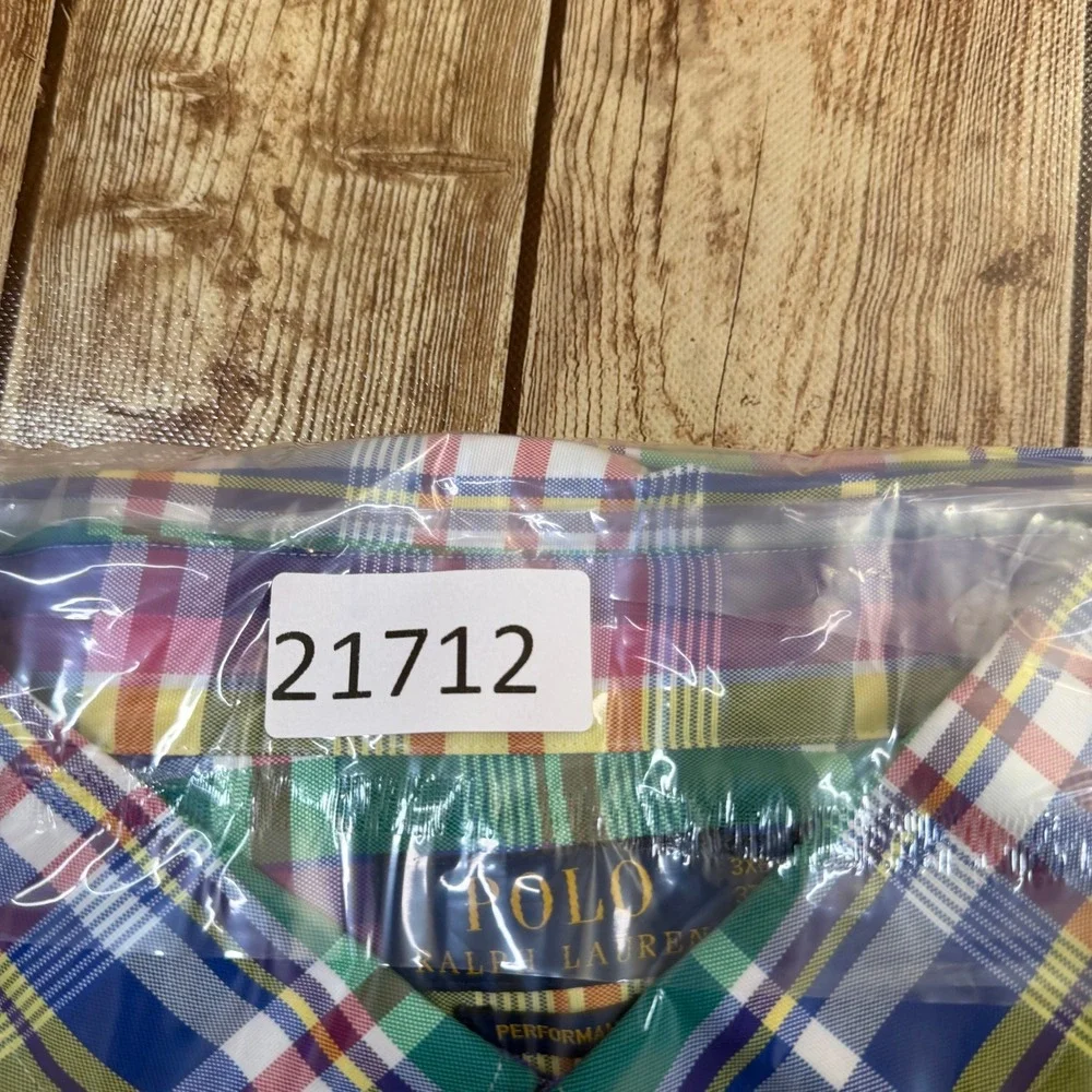 Polo Ralph Lauren Performance Shirt Mens 3XB Multicolor Plaid Classic Fit NWT